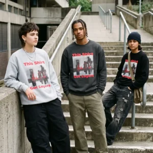 Unisex Premium Sweatshirt -"Fragments of Fire"