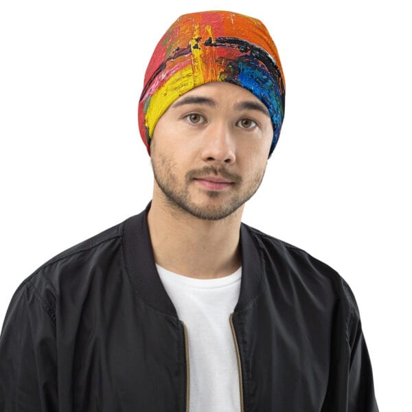 Abstract Print Beanie