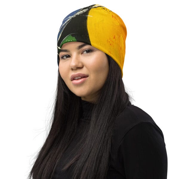 Abstract Print Beanie