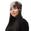 Abstract Print Beanie - “Fragments of Fire”