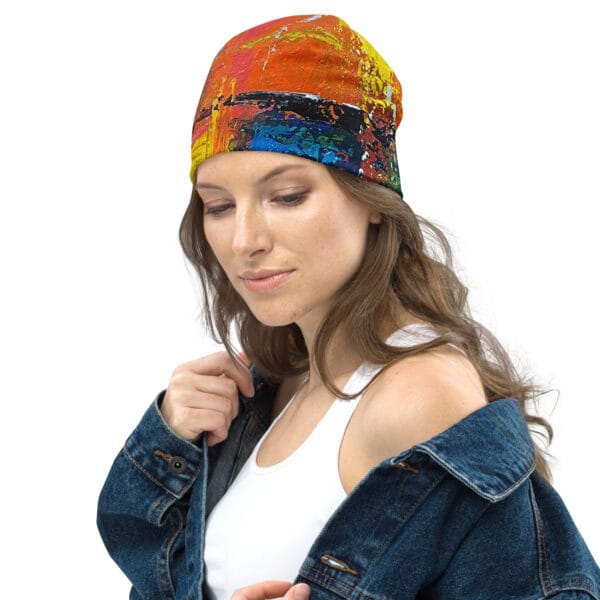 Abstract Print Beanie