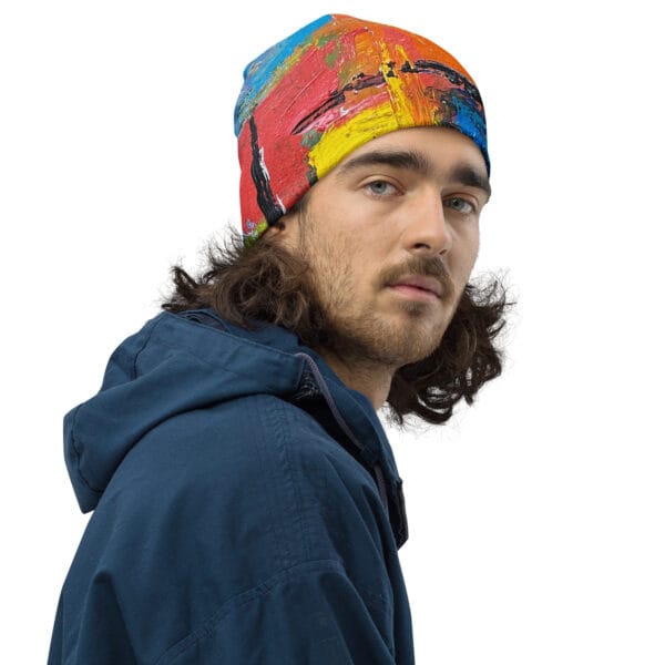 Abstract Print Beanie