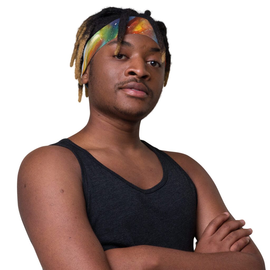Abstract Print Headband | "Chromatic Whispers"