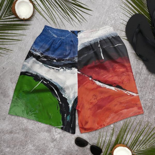 Unisex Athletic Long Shorts - "Conversely Concave"