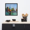Abstract Cityscape Framed Poster