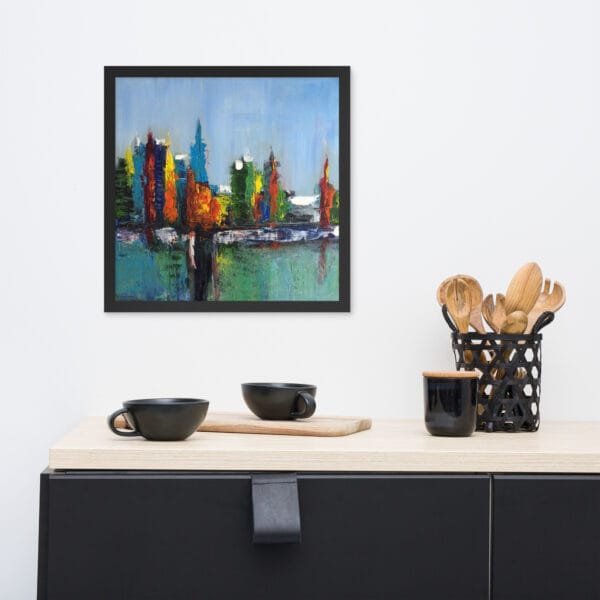 Abstract Cityscape Framed Poster