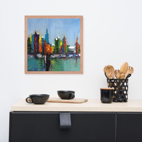 Abstract Cityscape Framed Poster