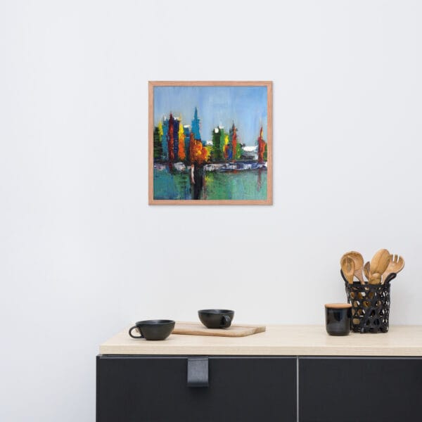 Abstract Cityscape Framed Poster