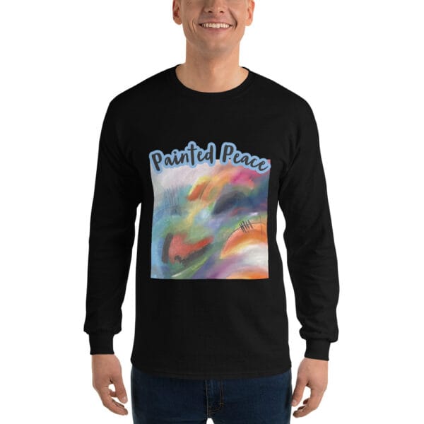 mens-long-sleeve-shirt-black-front-6859b71be4ff8.jpg Men’s Long Sleeve Shirt -“Radiant Veil”