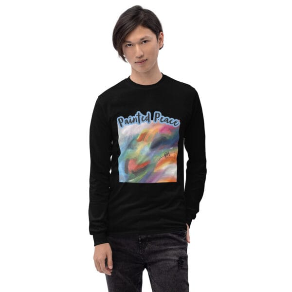 mens-long-sleeve-shirt-black-front-6859b71c267cb.jpg Men’s Long Sleeve Shirt -“Radiant Veil”