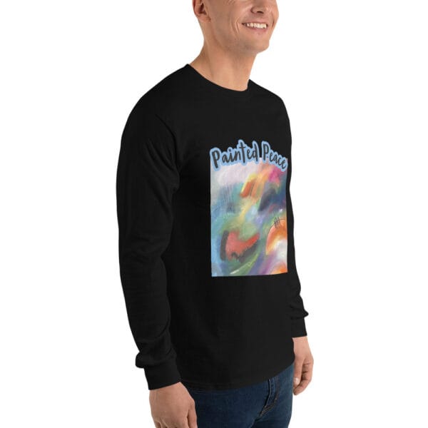 mens-long-sleeve-shirt-black-right-front-6859b71c2a981.jpg Men’s Long Sleeve Shirt -“Radiant Veil”
