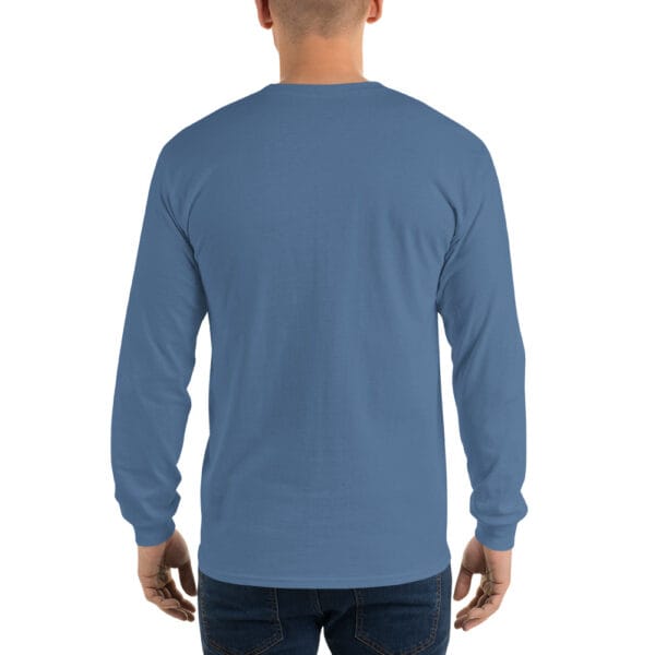 mens-long-sleeve-shirt-indigo-blue-back-6859b71c51917.jpg Men’s Long Sleeve Shirt -“Radiant Veil”