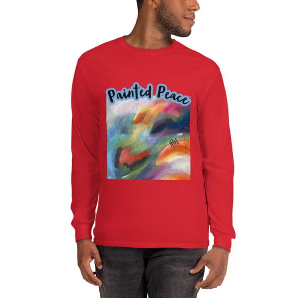 mens-long-sleeve-shirt-red-front-6859b71bee31e.jpg Men’s Long Sleeve Shirt -“Radiant Veil”