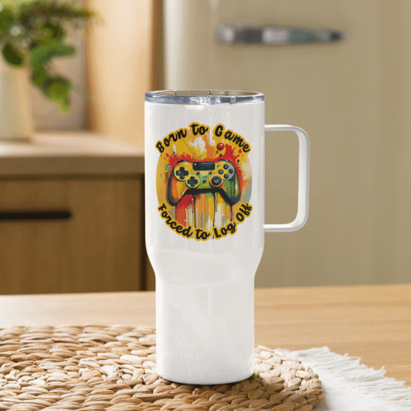 Travel Mug with Handle - Gaming Theme