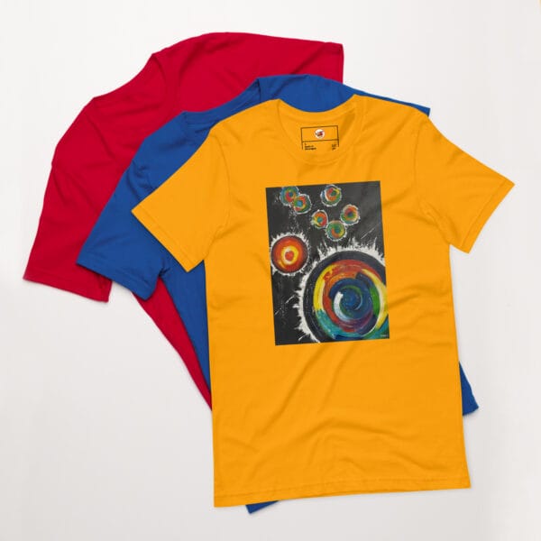 unisex-staple-t-shirt-gold-front-685a4a36d597f.jpg Abstract Unisex T-Shirt