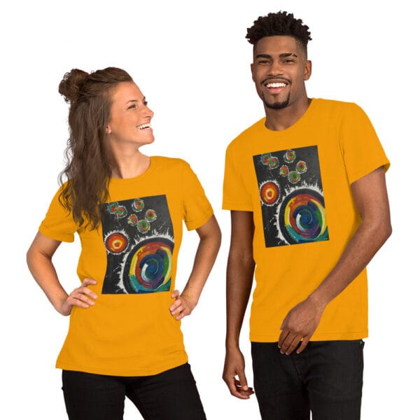 unisex-staple-t-shirt-gold-front-685a4a3713826.jpg Abstract Unisex T-Shirt