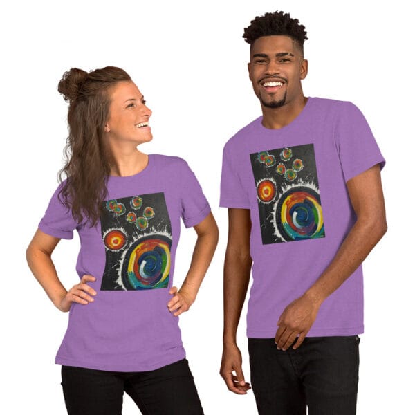 unisex-staple-t-shirt-heather-team-purple-front-685a4a36f3651.jpg Abstract Unisex T-Shirt