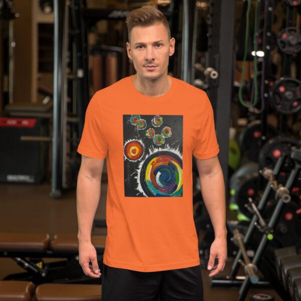 unisex-staple-t-shirt-orange-front-685a4a36143ae.jpg Abstract Unisex T-Shirt