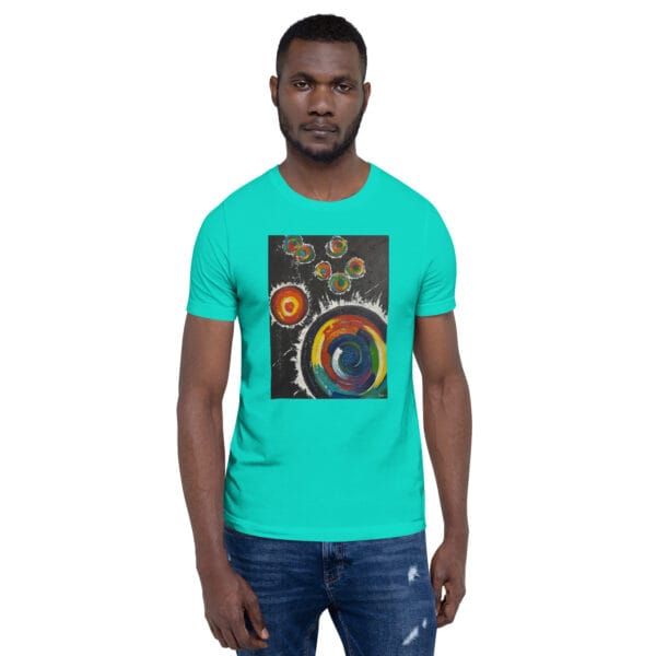 unisex-staple-t-shirt-teal-front-685a4a365bcaa.jpg Abstract Unisex T-Shirt