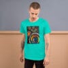 unisex-staple-t-shirt-teal-front-685a4a366fc22.jpg Abstract Unisex T-Shirt