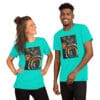 unisex-staple-t-shirt-teal-front-685a4a371d7a2.jpg Abstract Unisex T-Shirt