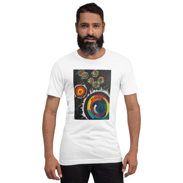 unisex-staple-t-shirt-white-front-685a4a35c1534.jpg Abstract Unisex T-Shirt