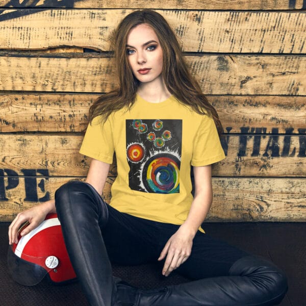 unisex-staple-t-shirt-yellow-front-685a4a36887b5.jpg Abstract Unisex T-Shirt