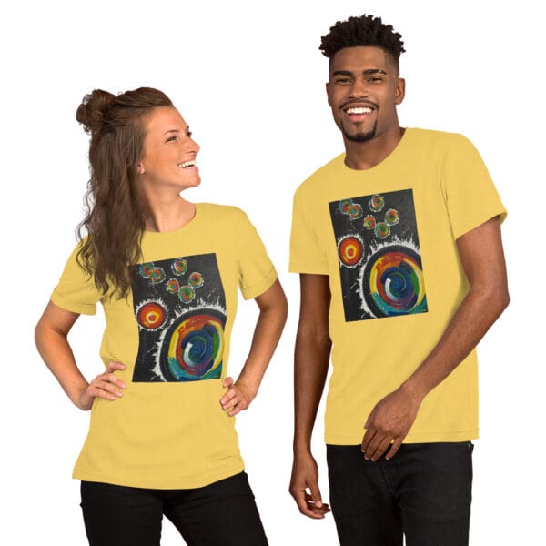 unisex-staple-t-shirt-yellow-front-685a4a3728ba4.jpg Abstract Unisex T-Shirt