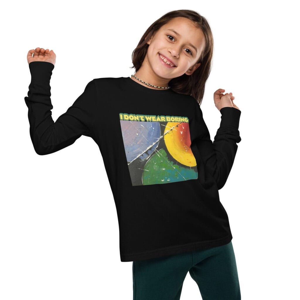 Abstract Youth Long Sleeve Tee | "Orbit of Thought"