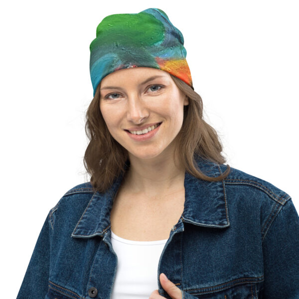 Abstract Print Beanie