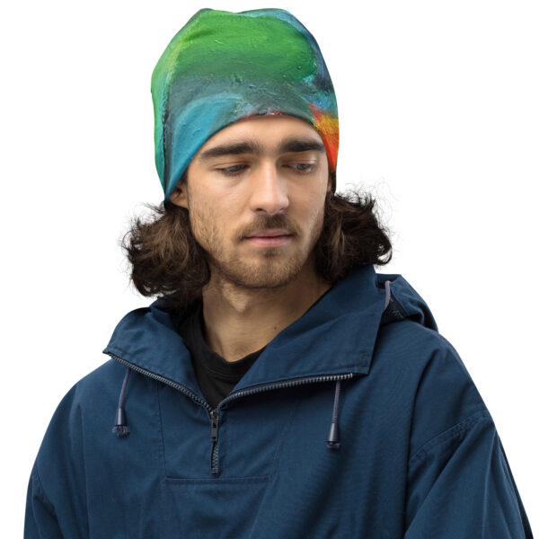 Abstract Print Beanie