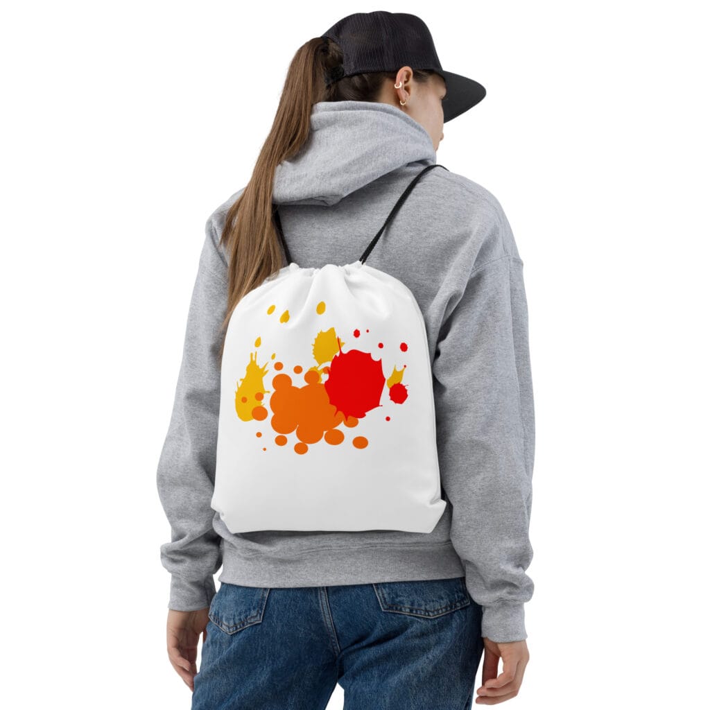 Color Splash Drawstring Bag