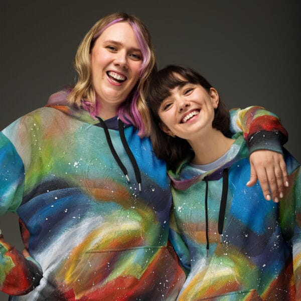 all-over-print-recycled-unisex-hoodie-white-front-6872ceb0526e7.jpg Unisex Hoodie - “Chromatic Whispers”