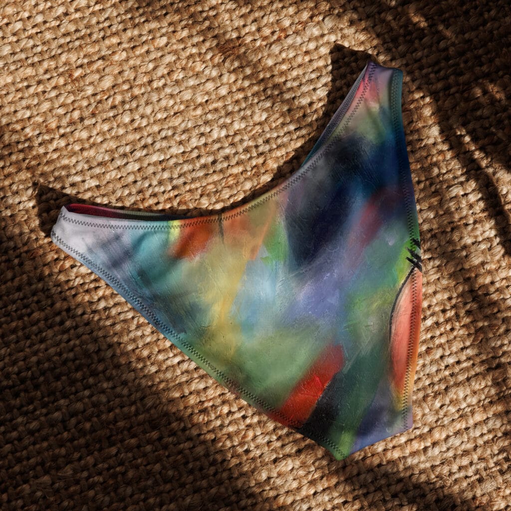 Recycled V-Cut Bikini Bottom “Radiant Veil”