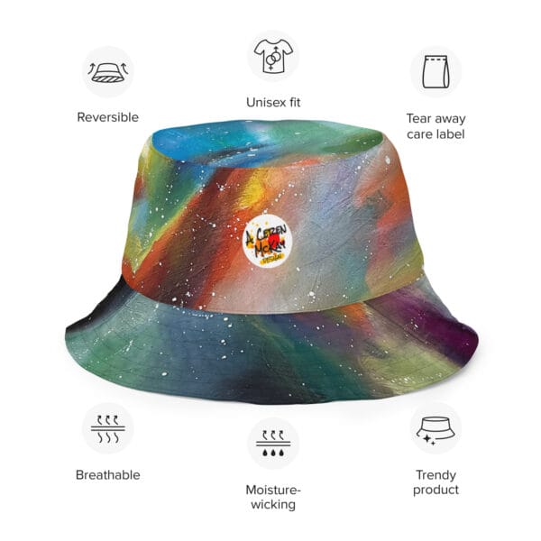Reversible Bucket Hat - “Chromatic Whispers”