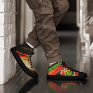 Men’s Abstract High Top Canvas Shoes