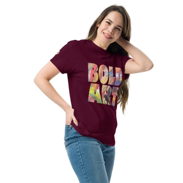 unisex-classic-tee-maroon-left-front-68746f317b1df.jpg BoldArt Unisex Classic Tee