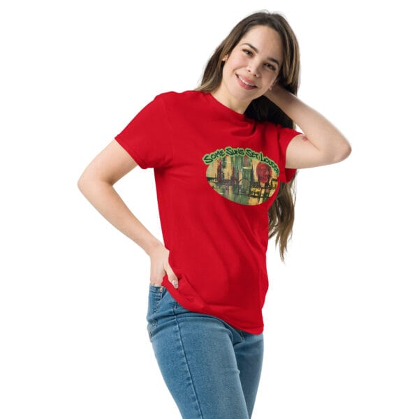 unisex-classic-tee-red-left-front-68669a0095b92.jpg Abstract Unisex Classic T-Shirt