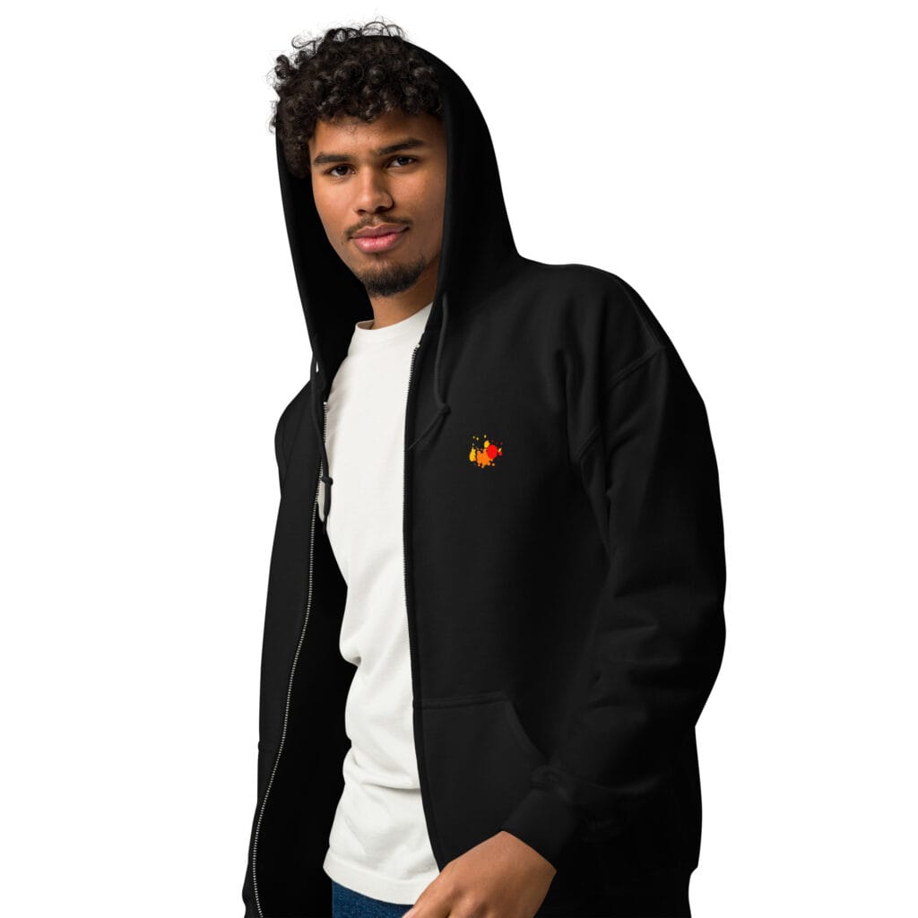 Unisex Heavy Blend Zip Hoodie with Logo