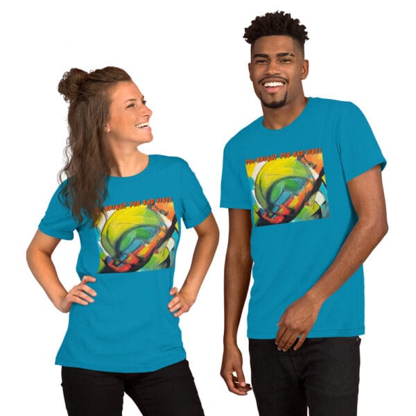 unisex-staple-t-shirt-aqua-front-6871c155d3b2e.jpg Unisex Abstract T-Shirt | "Sam's Will"