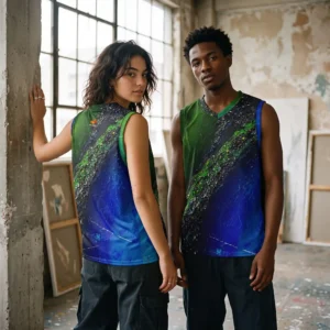 Recycled Unisex Basketball Jersey | "Two Sides of the Silence"