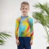 all-over-print-kids-rash-guard-white-front-68a8a04639935.jpg Kids Rash Guard (UPF 50+) - "Red Rasta"