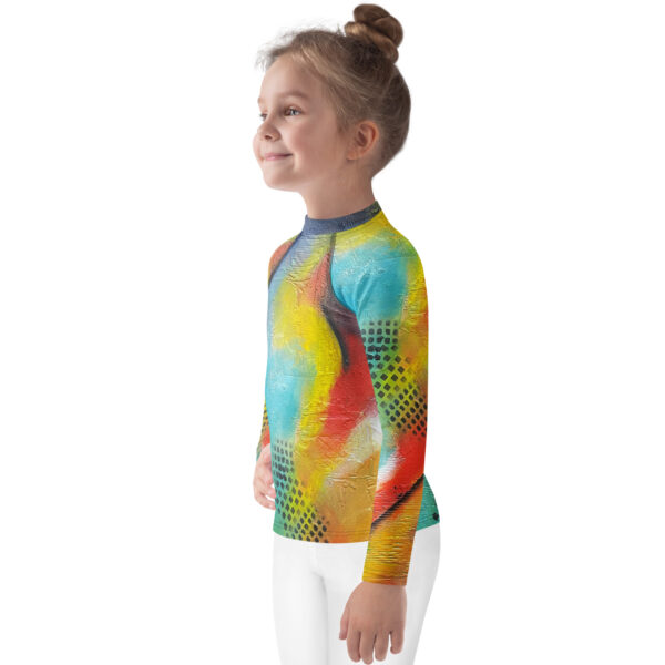 all-over-print-kids-rash-guard-white-left-68a8a04639e43.jpg Kids Rash Guard (UPF 50+) - "Red Rasta"