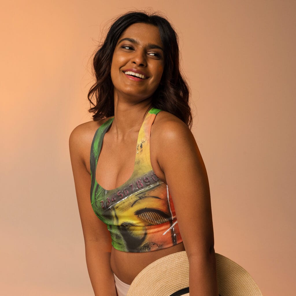Recycled Longline Sports Bra  | "Infinity"