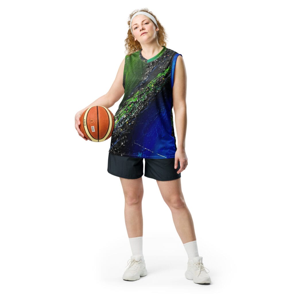 Recycled Unisex Basketball Jersey | "Two Sides of the Silence"
