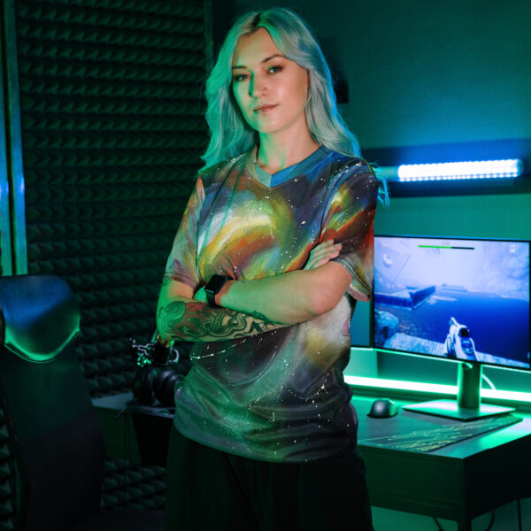 Recycled Unisex Sports Jersey  “Chromatic Whispers”