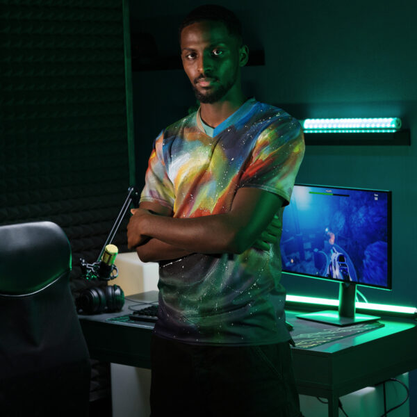 Recycled Unisex Sports Jersey  “Chromatic Whispers”