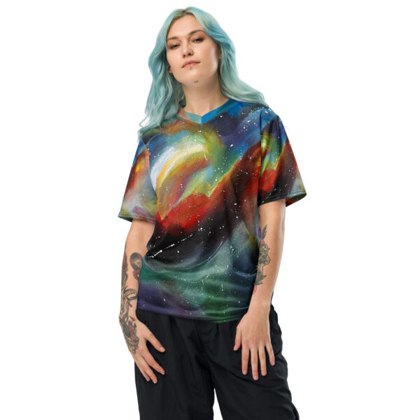 Recycled Unisex Sports Jersey  “Chromatic Whispers”