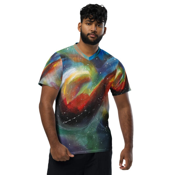 Recycled Unisex Sports Jersey  “Chromatic Whispers”
