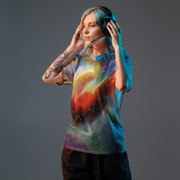 Recycled Unisex Sports Jersey  “Chromatic Whispers”